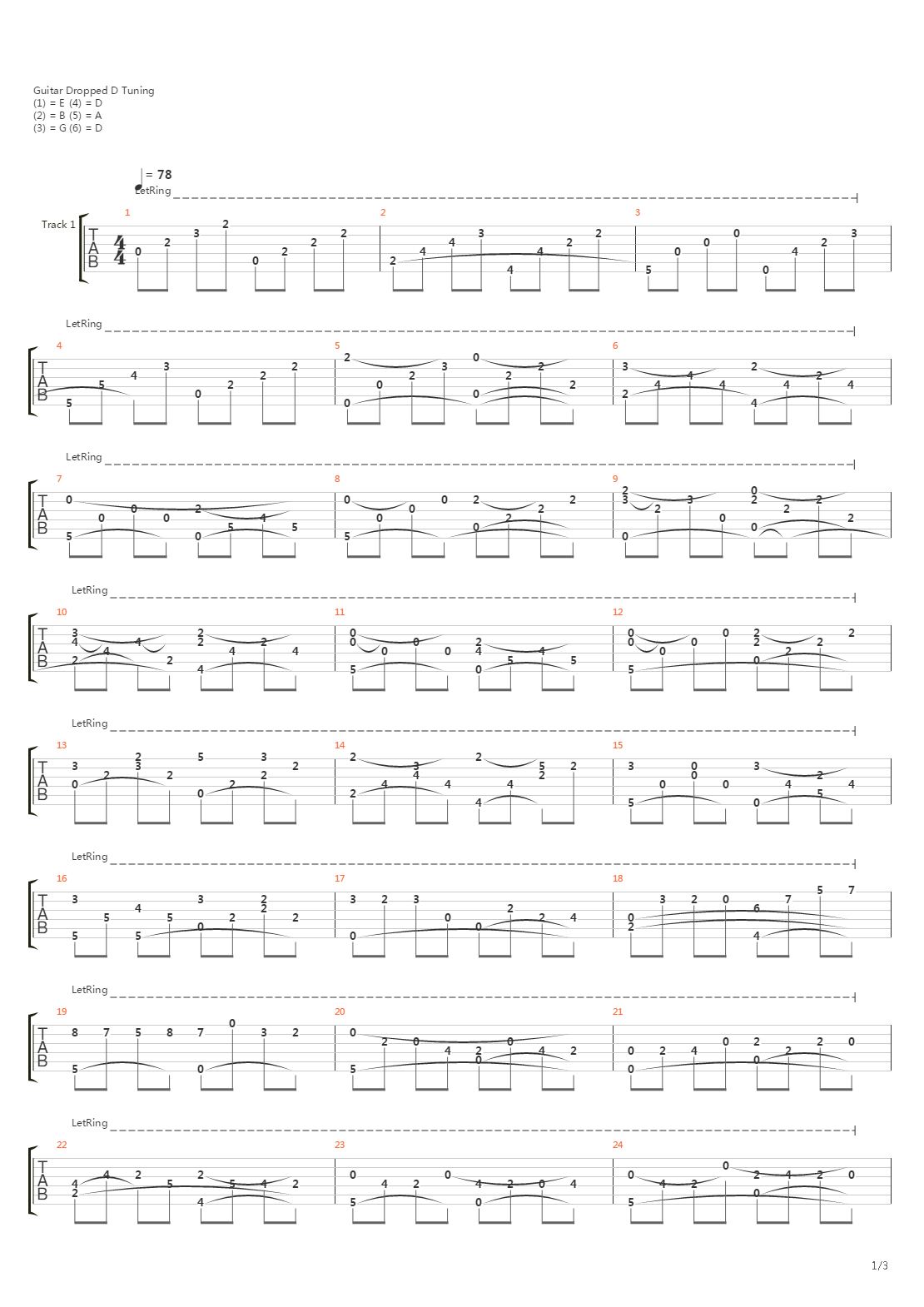 Canon in D吉他谱