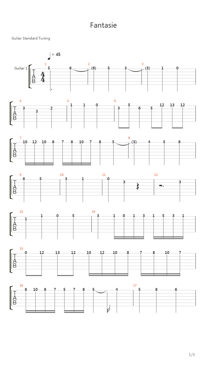 Fantasie (Acoustic)吉他谱