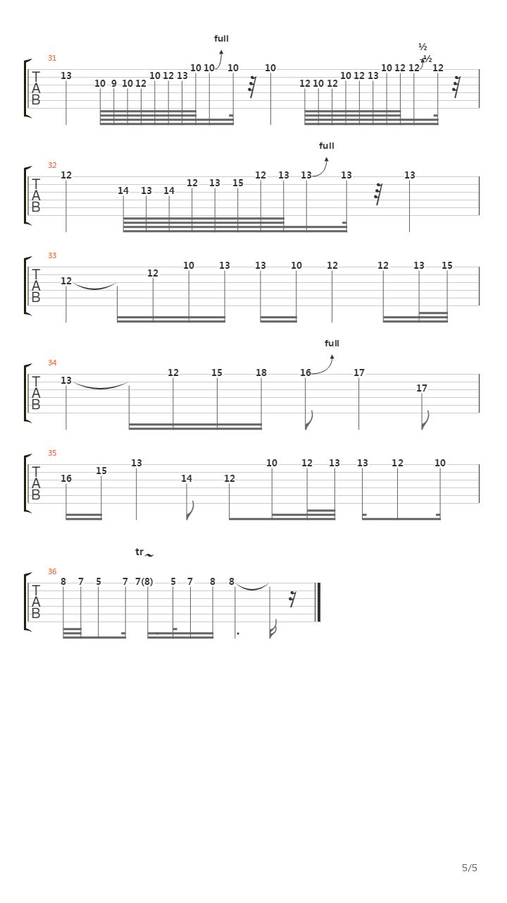 Air On G (Electric Guitar Version)吉他谱