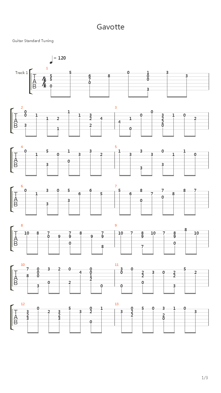 BWV1006吉他谱