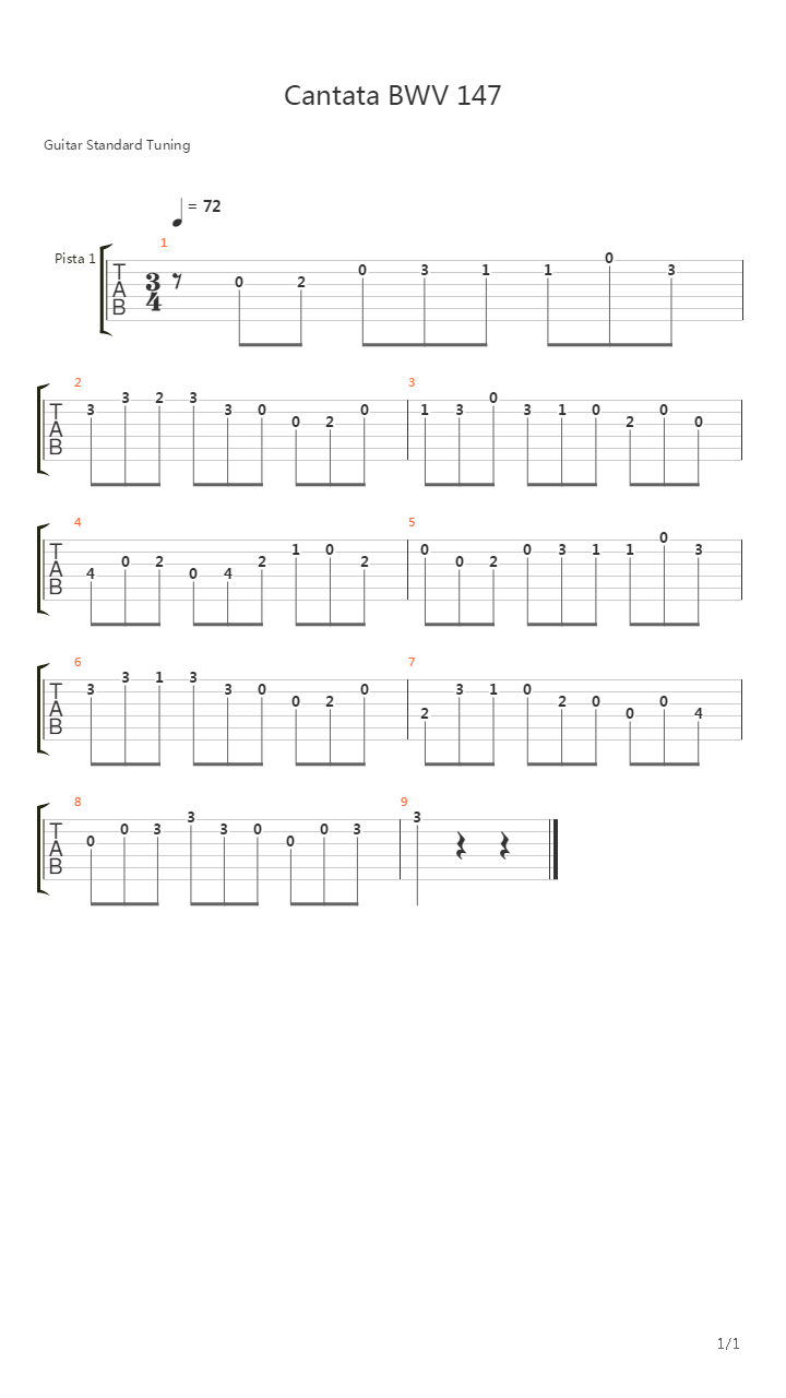 Cantata BWV 147吉他谱