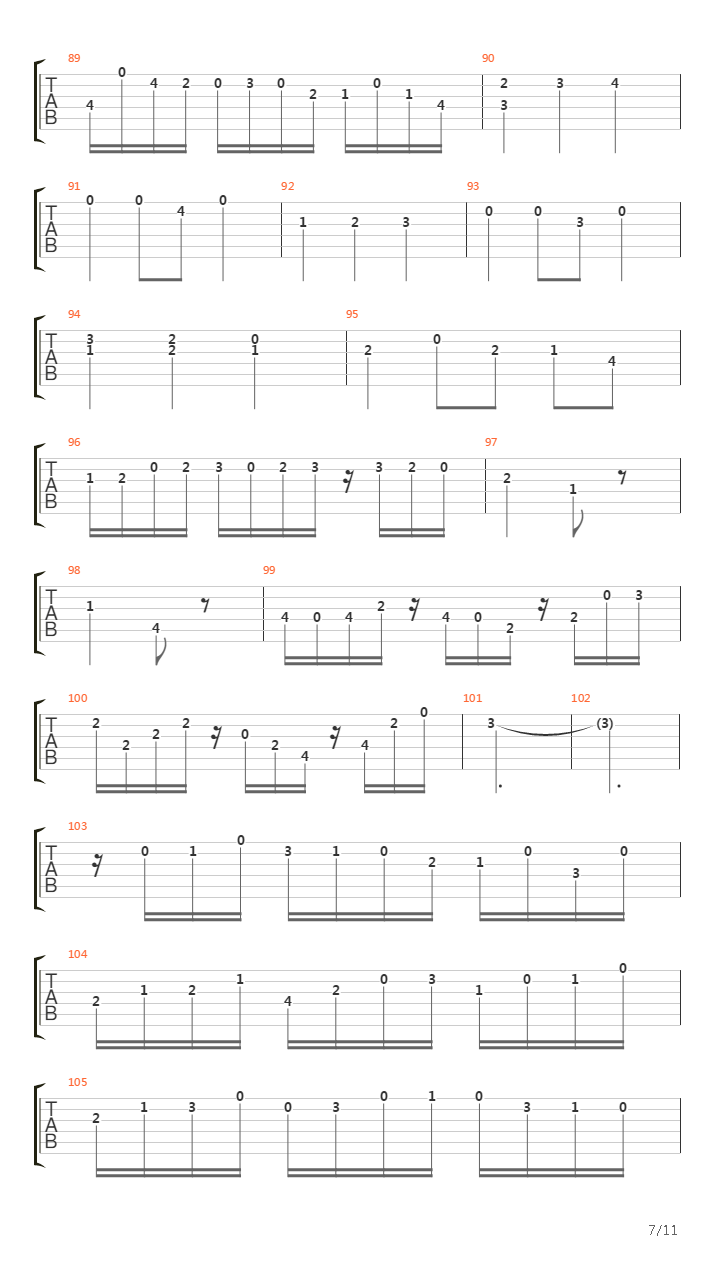 Chromatic Fugue吉他谱