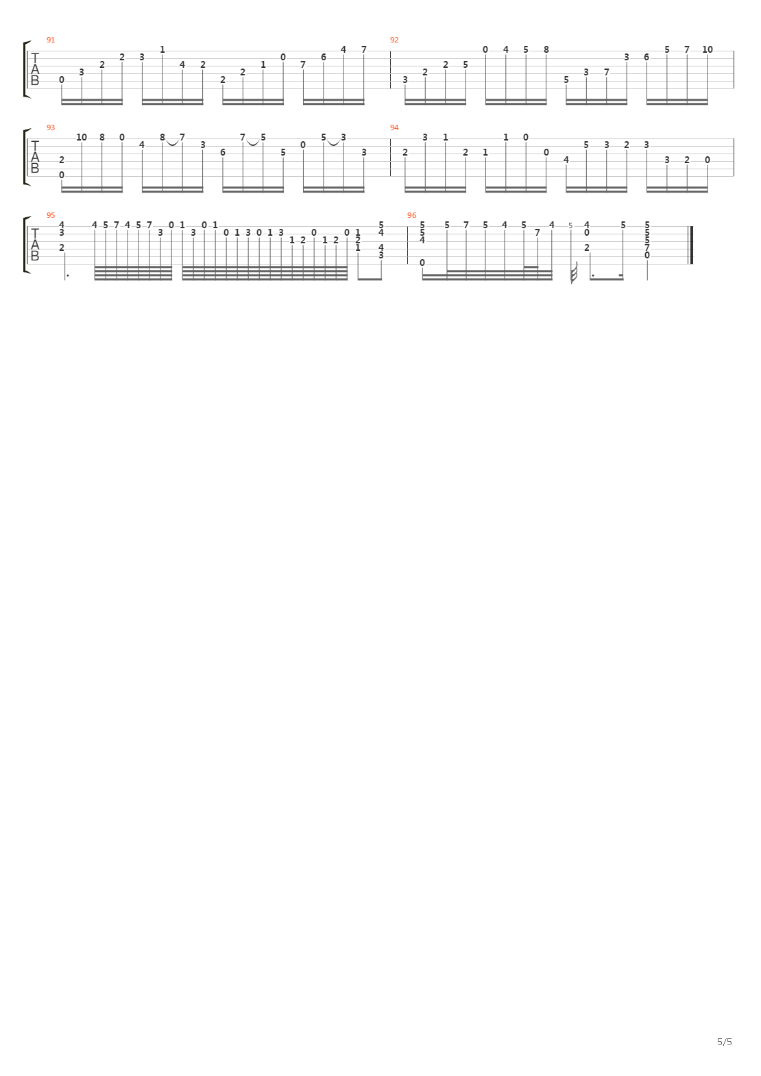 Fugue (G-Moll) BWV 1000吉他谱