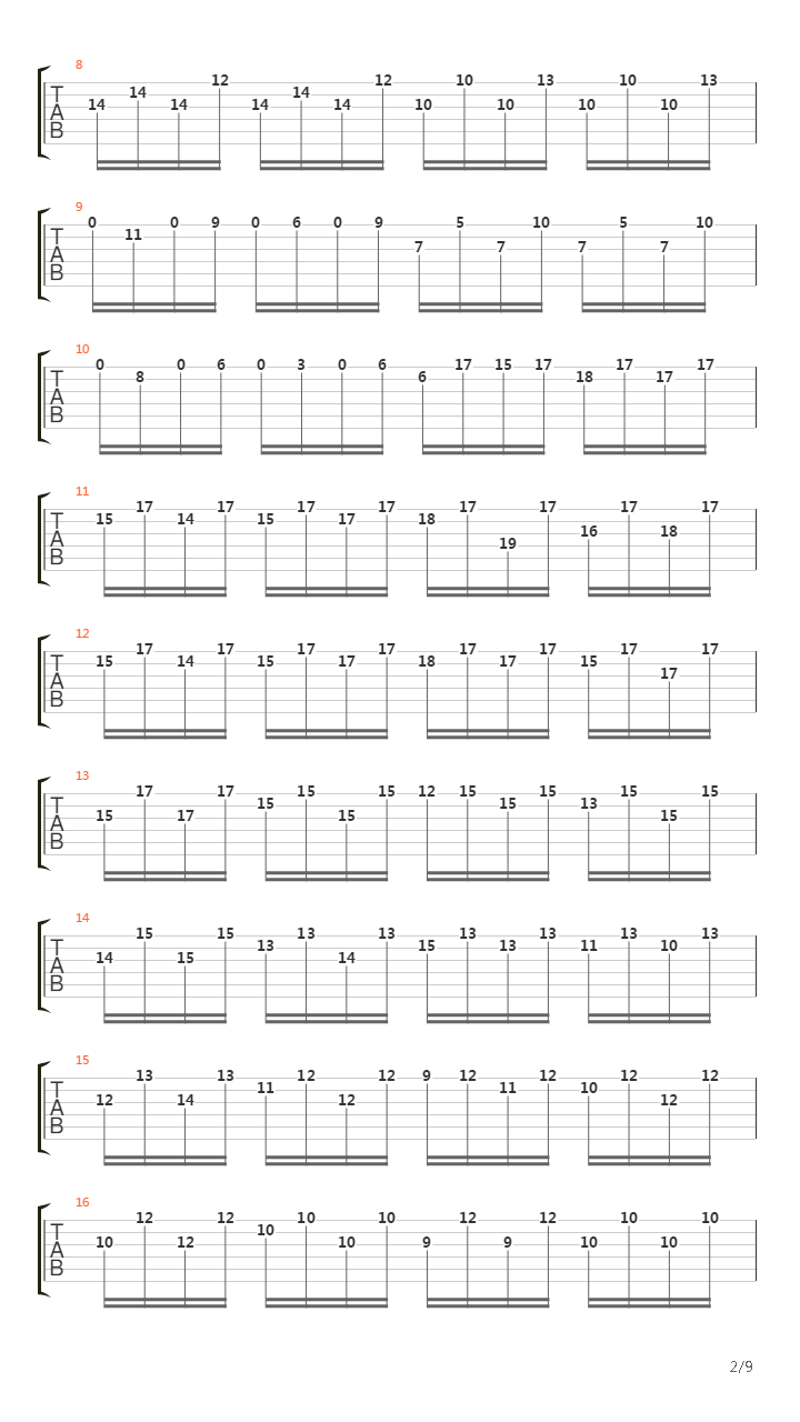 Fugue In D-吉他谱
