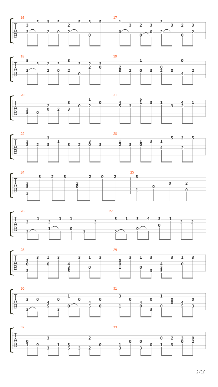 Fugue In Gm (Little Fugue)吉他谱