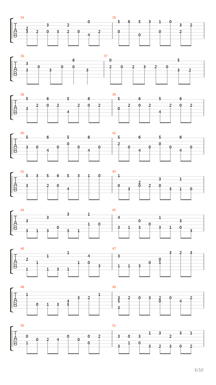 Fugue In Gm (Little Fugue)吉他谱