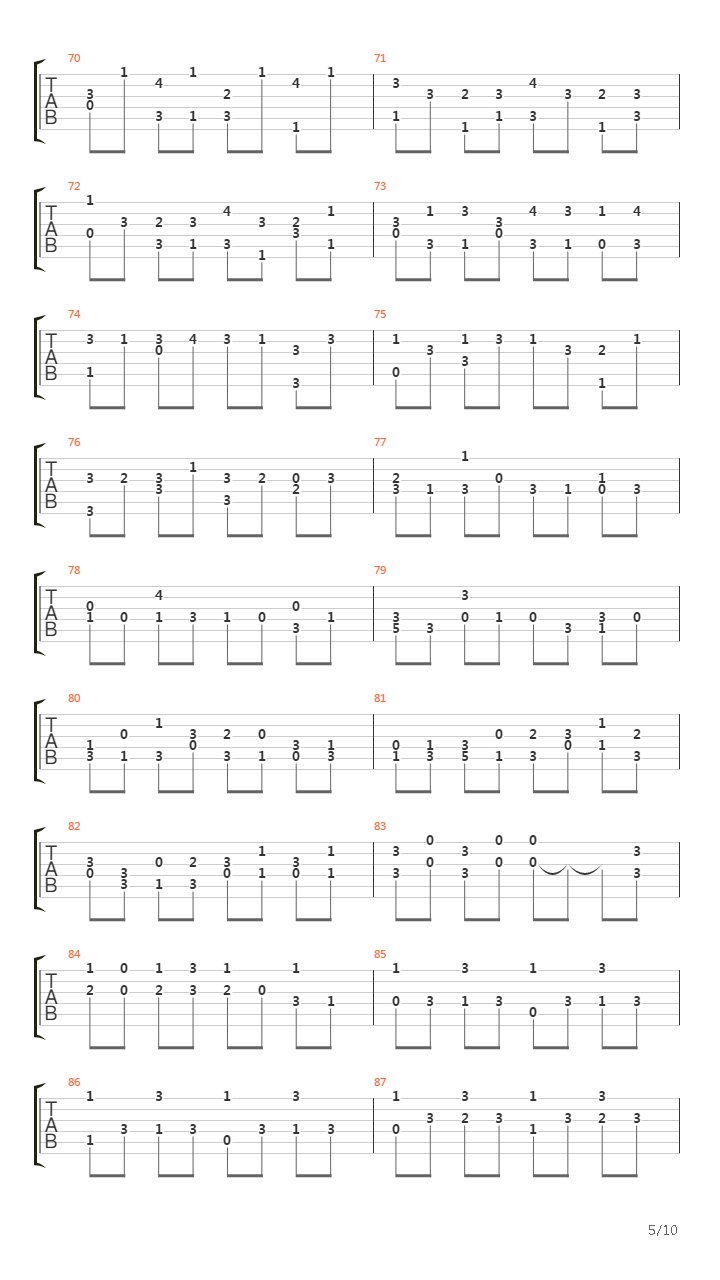 Fugue In Gm (Little Fugue)吉他谱