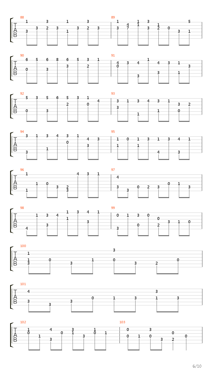 Fugue In Gm (Little Fugue)吉他谱