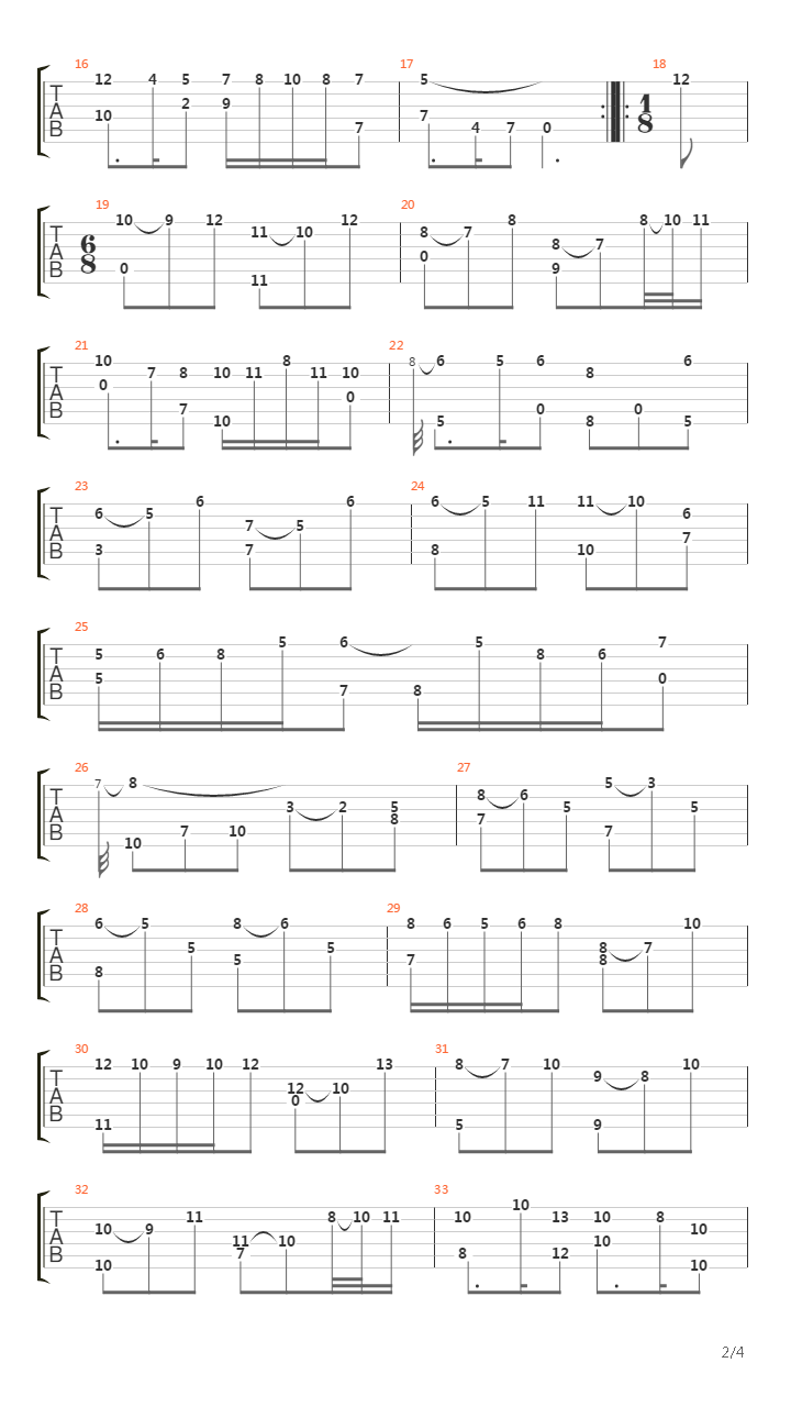 Gigue (From Lute Suite No. 2)吉他谱