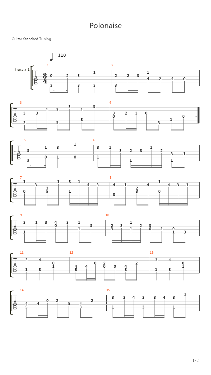 Polonaise吉他谱