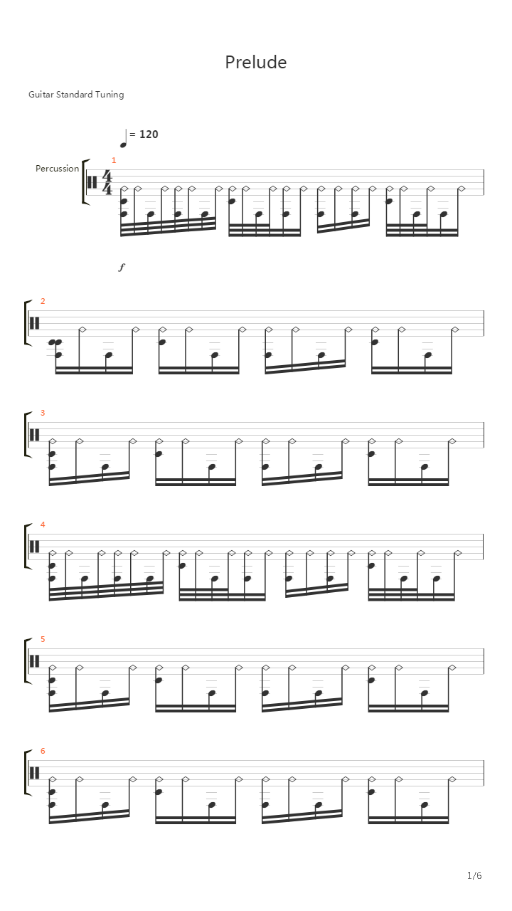 Prelude (Electric Guitar Version)吉他谱