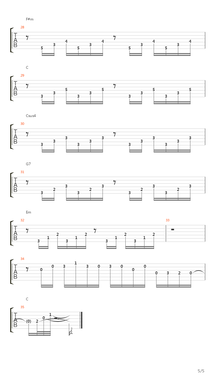 Preludium no.1吉他谱