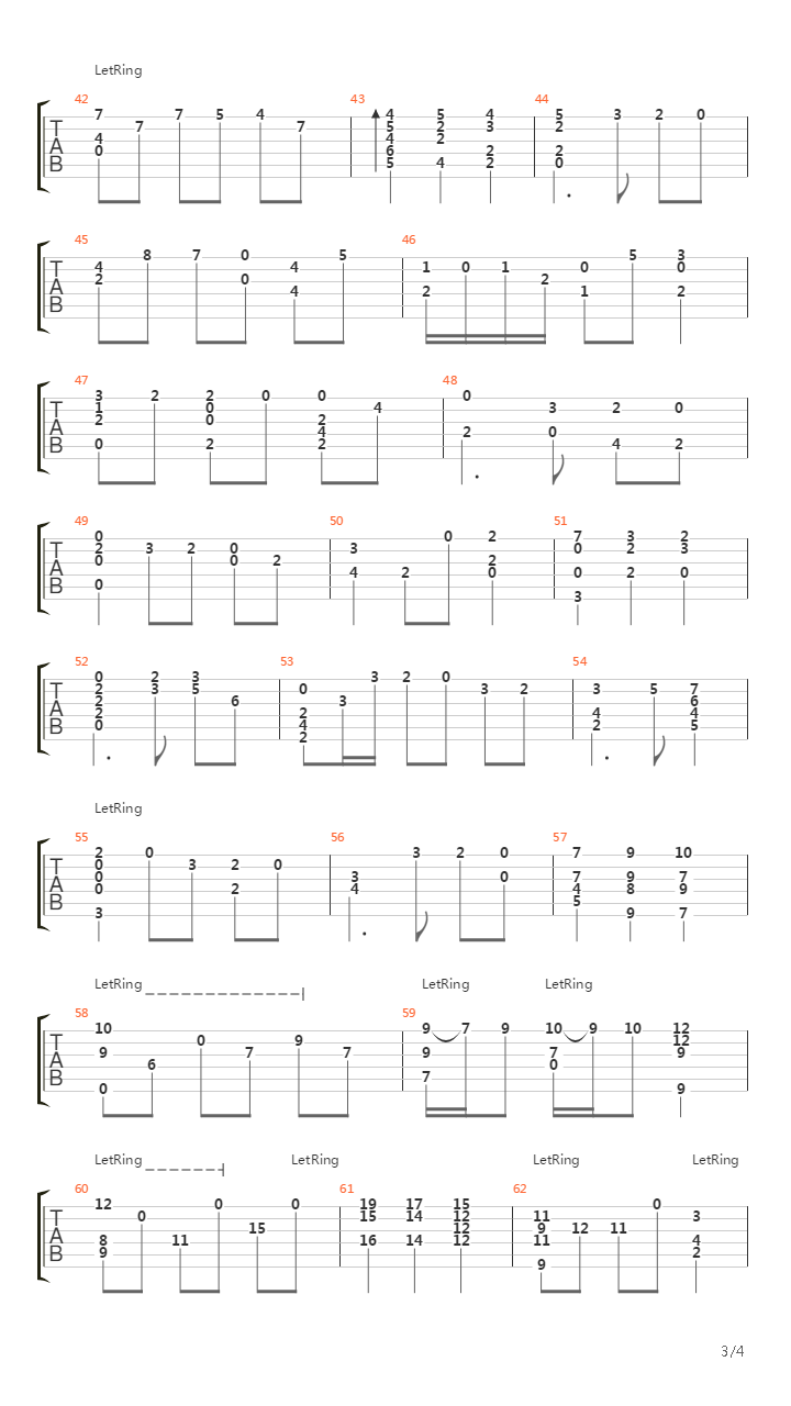 Sarabande from Partita in Bm for Violin吉他谱