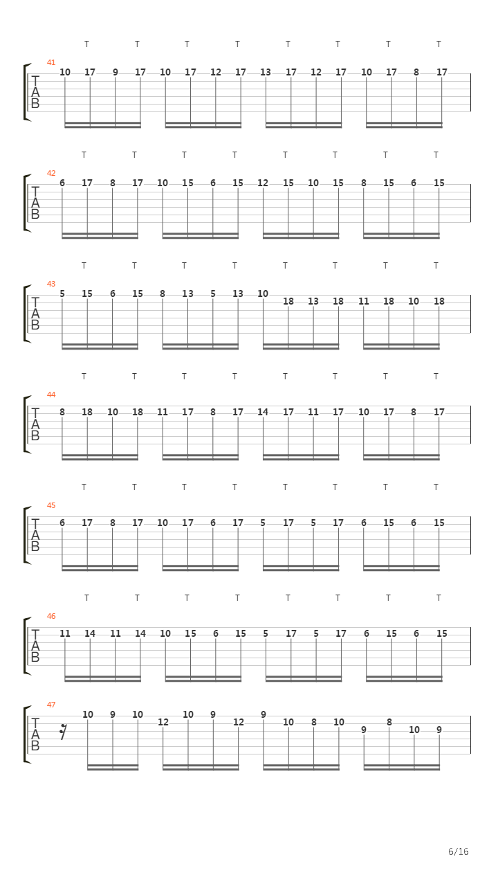 Toccata & Fugue In Dm Bwv 565 (Metal Version)吉他谱