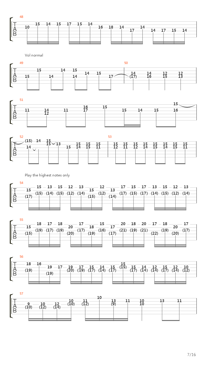 Toccata & Fugue In Dm Bwv 565 (Metal Version)吉他谱