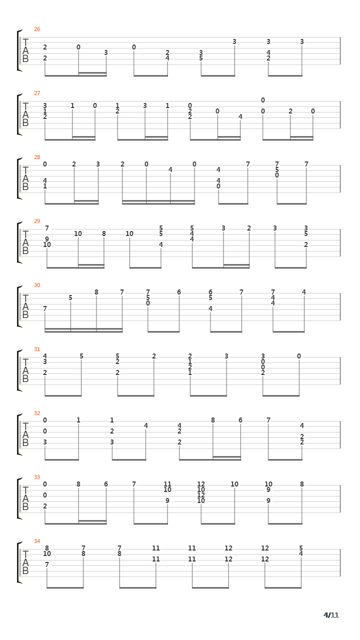 Violin Sonata No 1 In Gm  Fugue Bwv 1001吉他谱