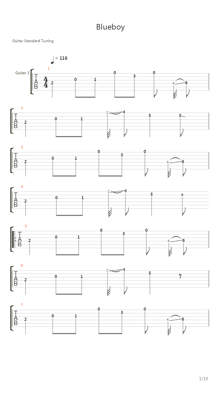Blueboy吉他谱