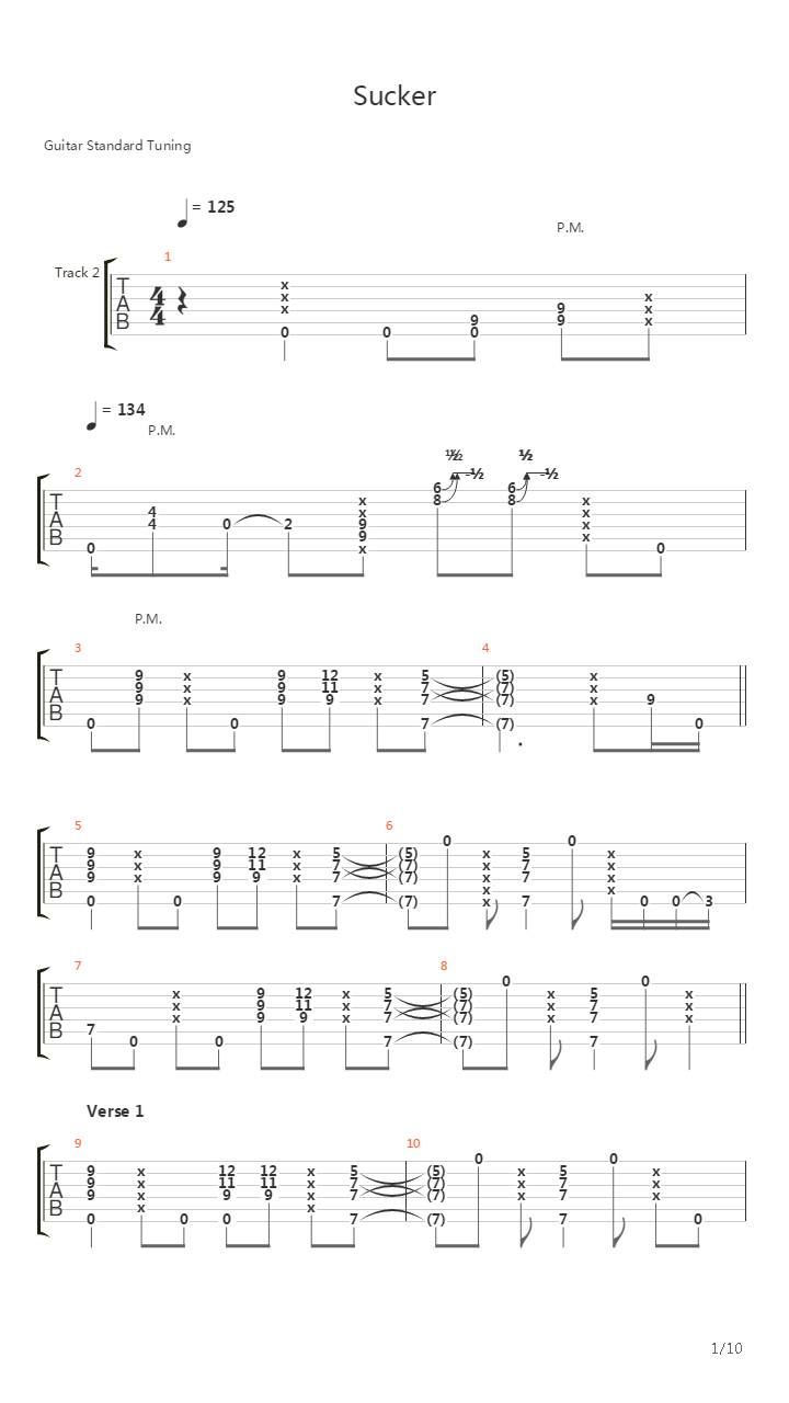 Sucker吉他谱