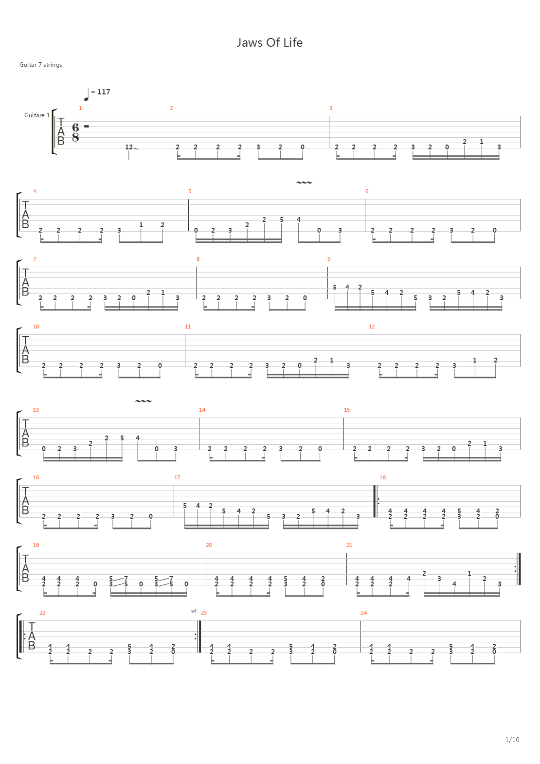 Jaws Of Life吉他谱