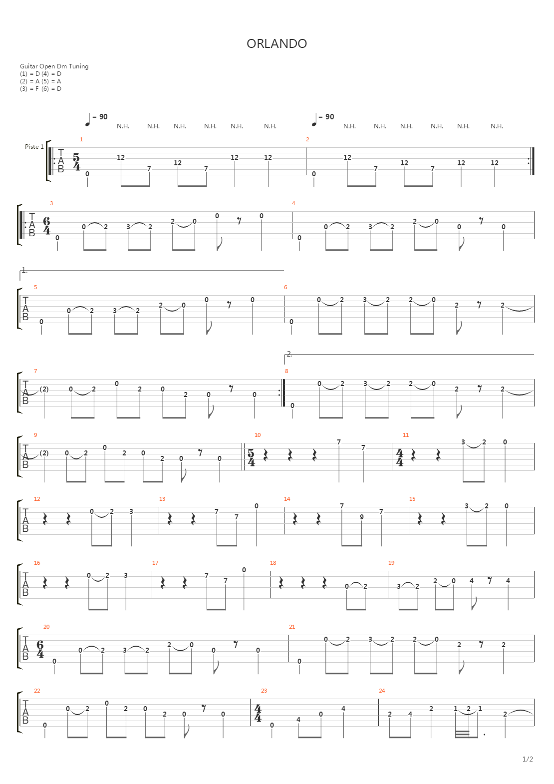 Orlando吉他谱