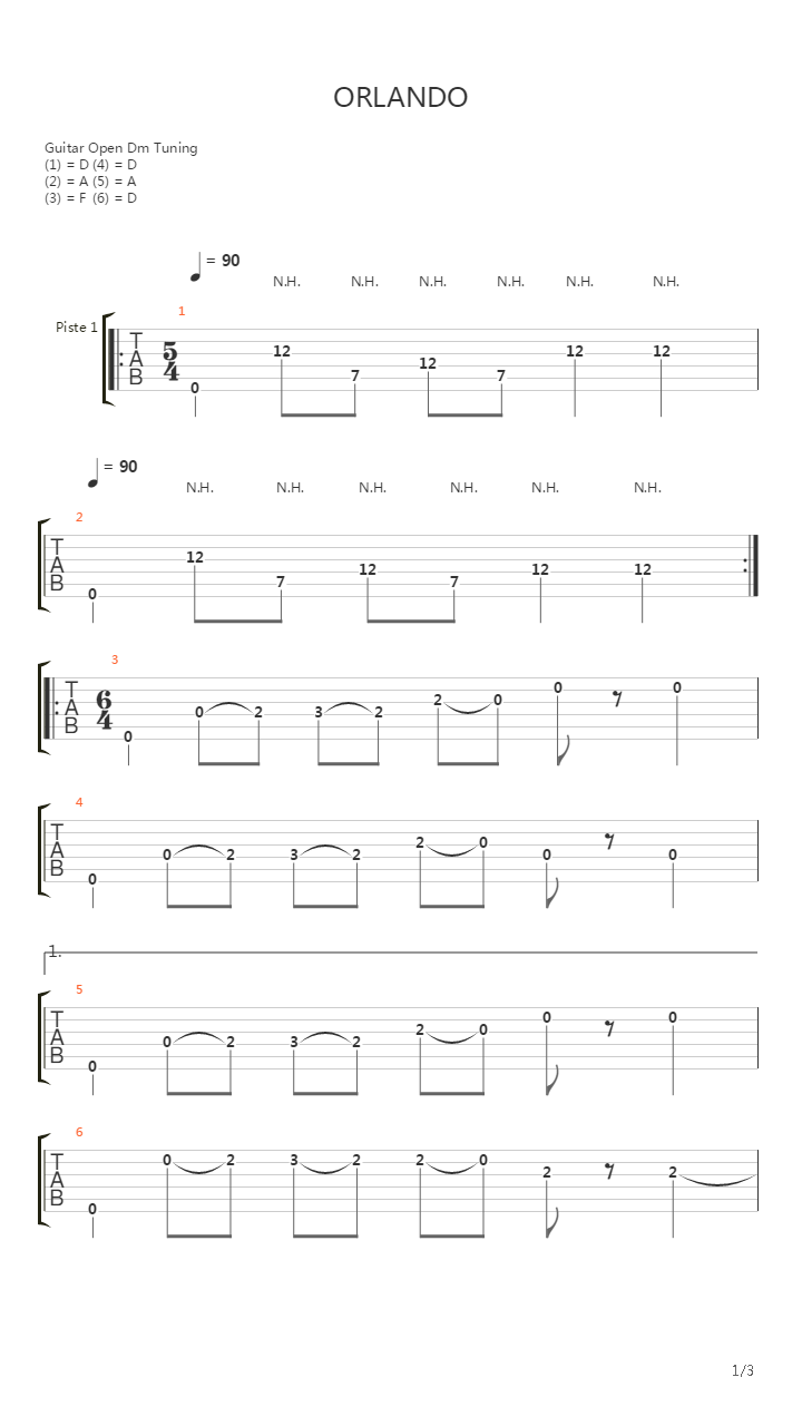 Orlando吉他谱