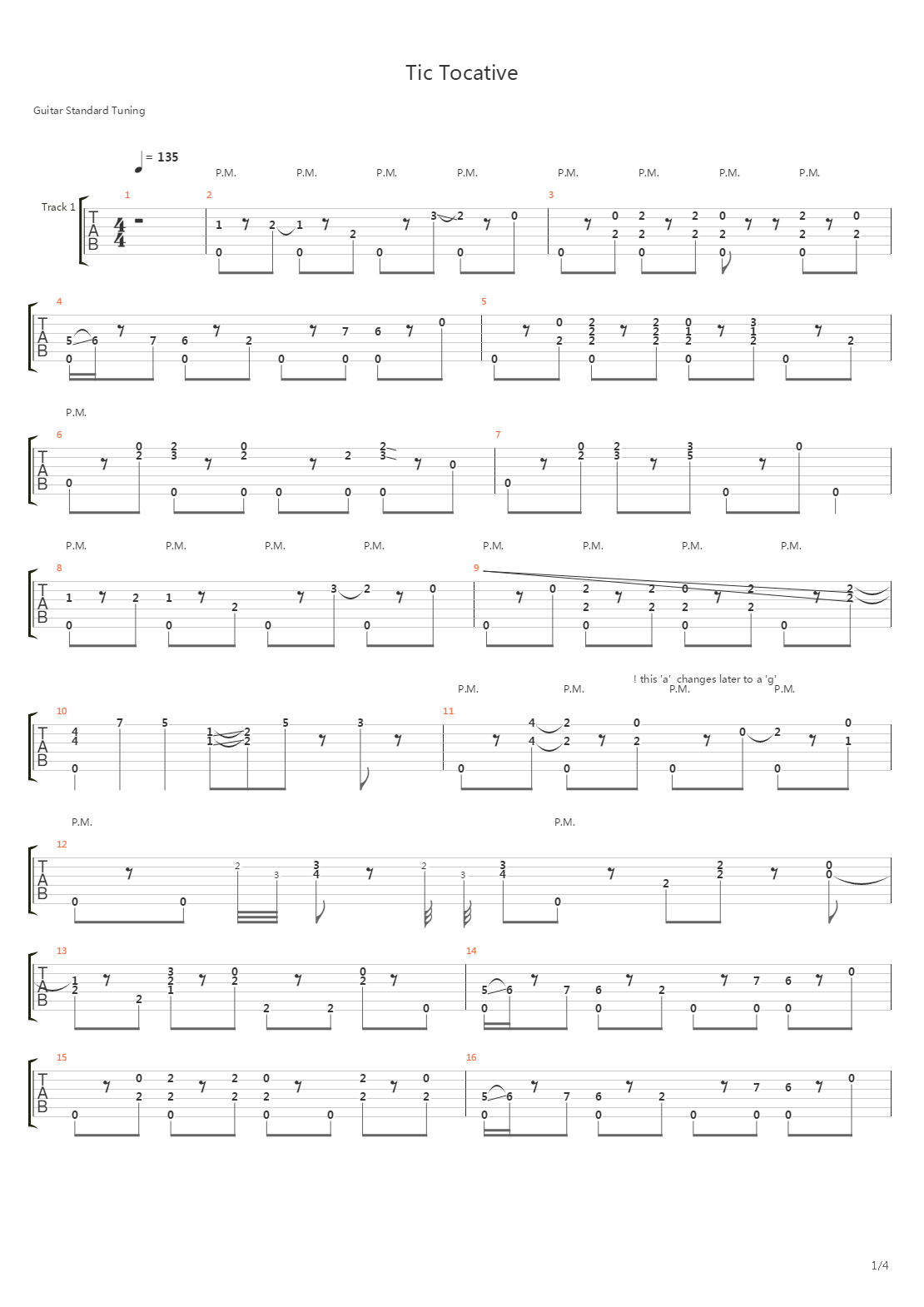 Tic Tocative吉他谱