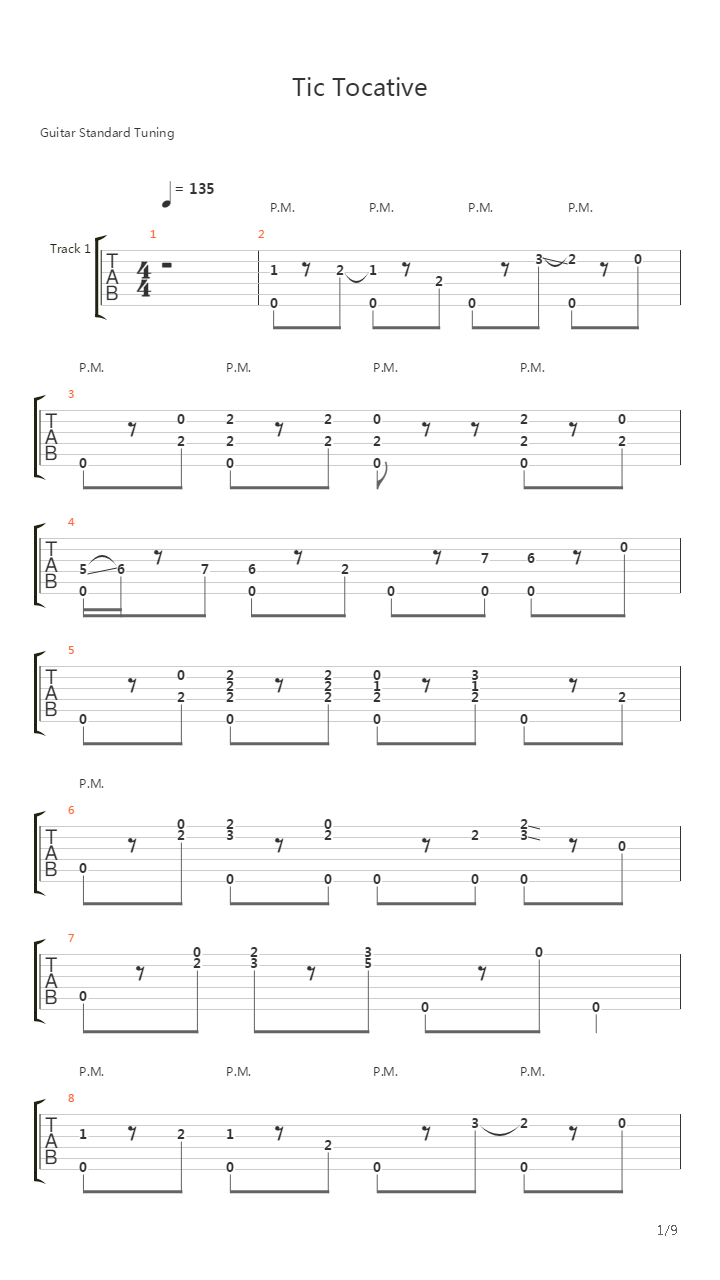 Tic Tocative吉他谱