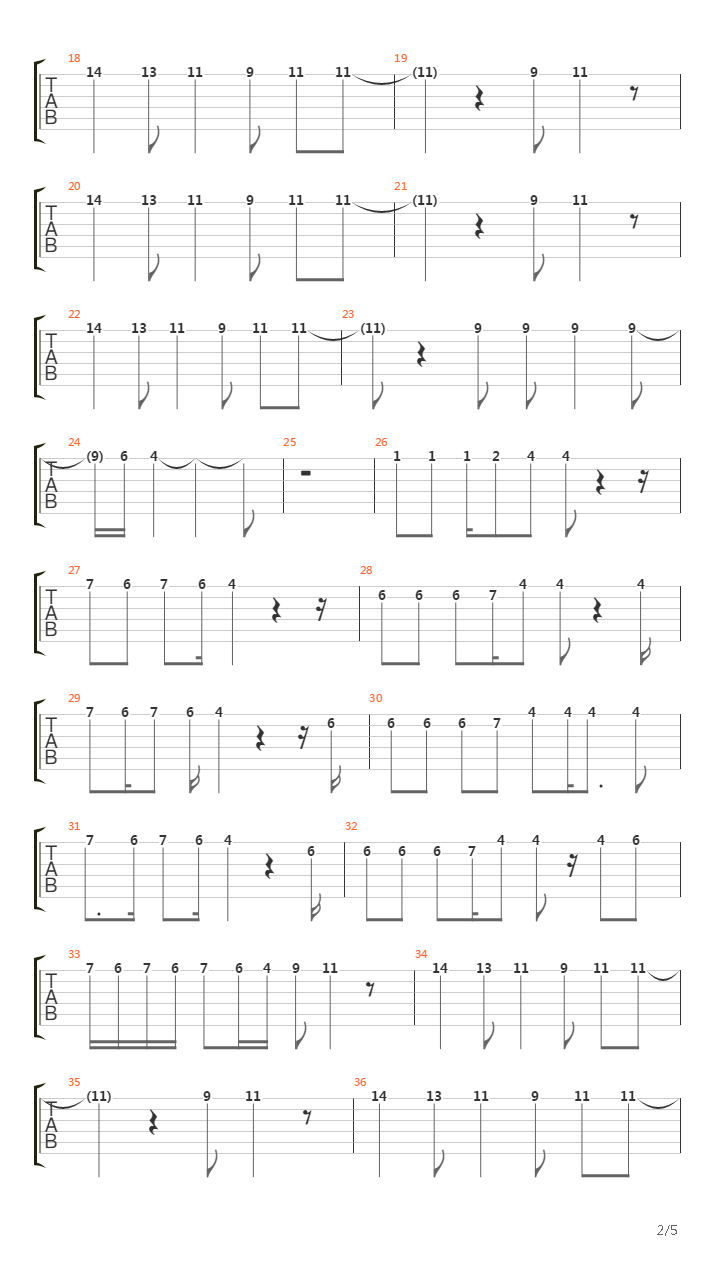 Millenium吉他谱