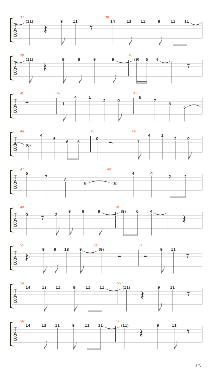 Millenium吉他谱