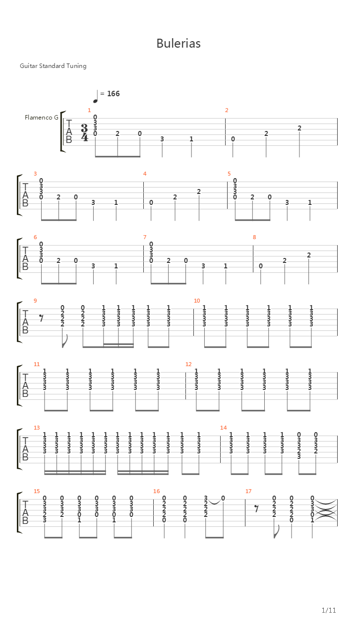 Bulerias吉他谱
