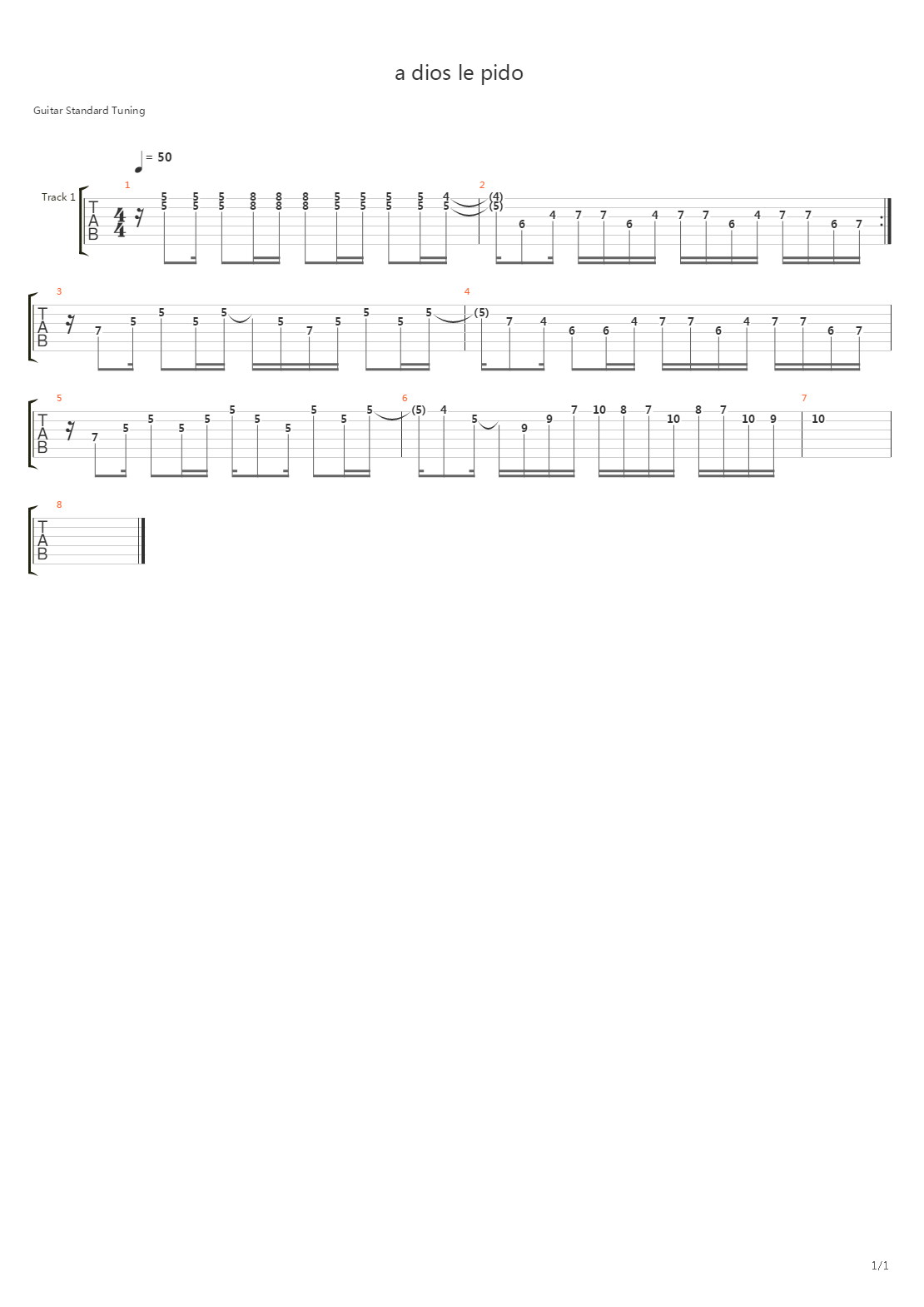 A Dios le pido (introduction)吉他谱