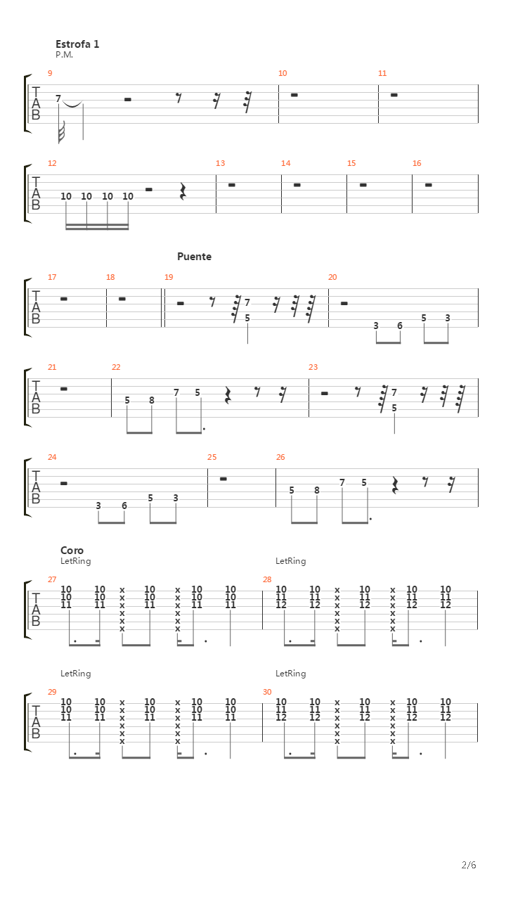 La Noche吉他谱