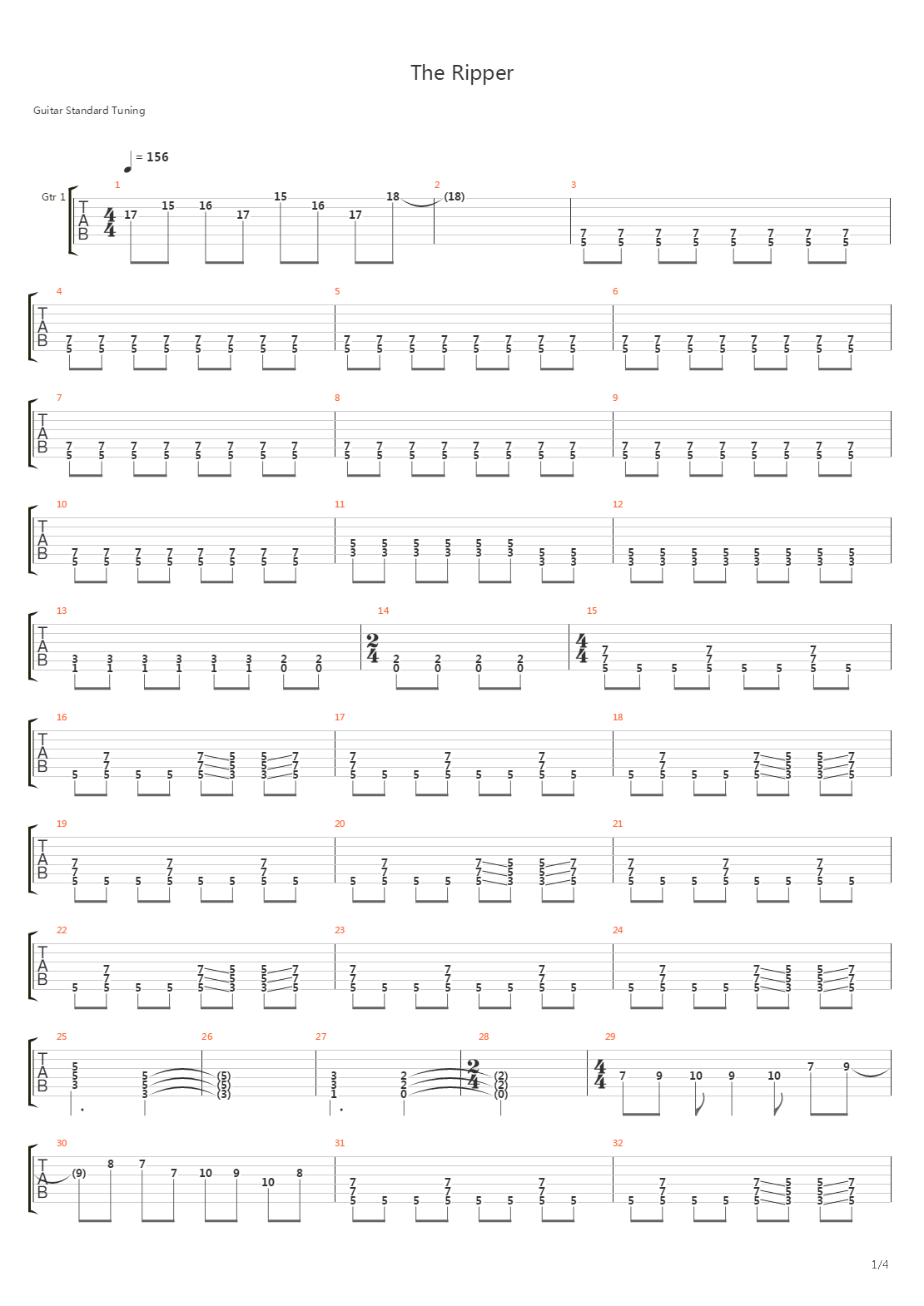 The Ripper吉他谱