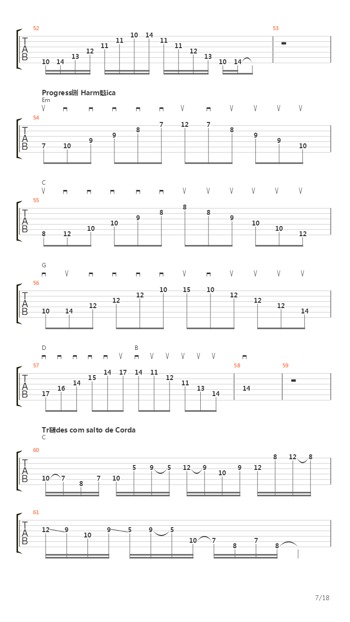 Tecnica e versatilidade吉他谱