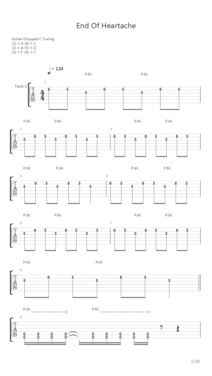 End Of Heartache吉他谱