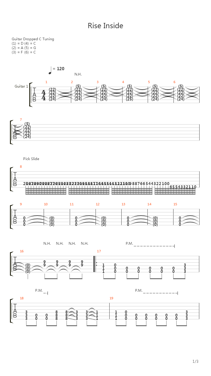 Rise Inside吉他谱