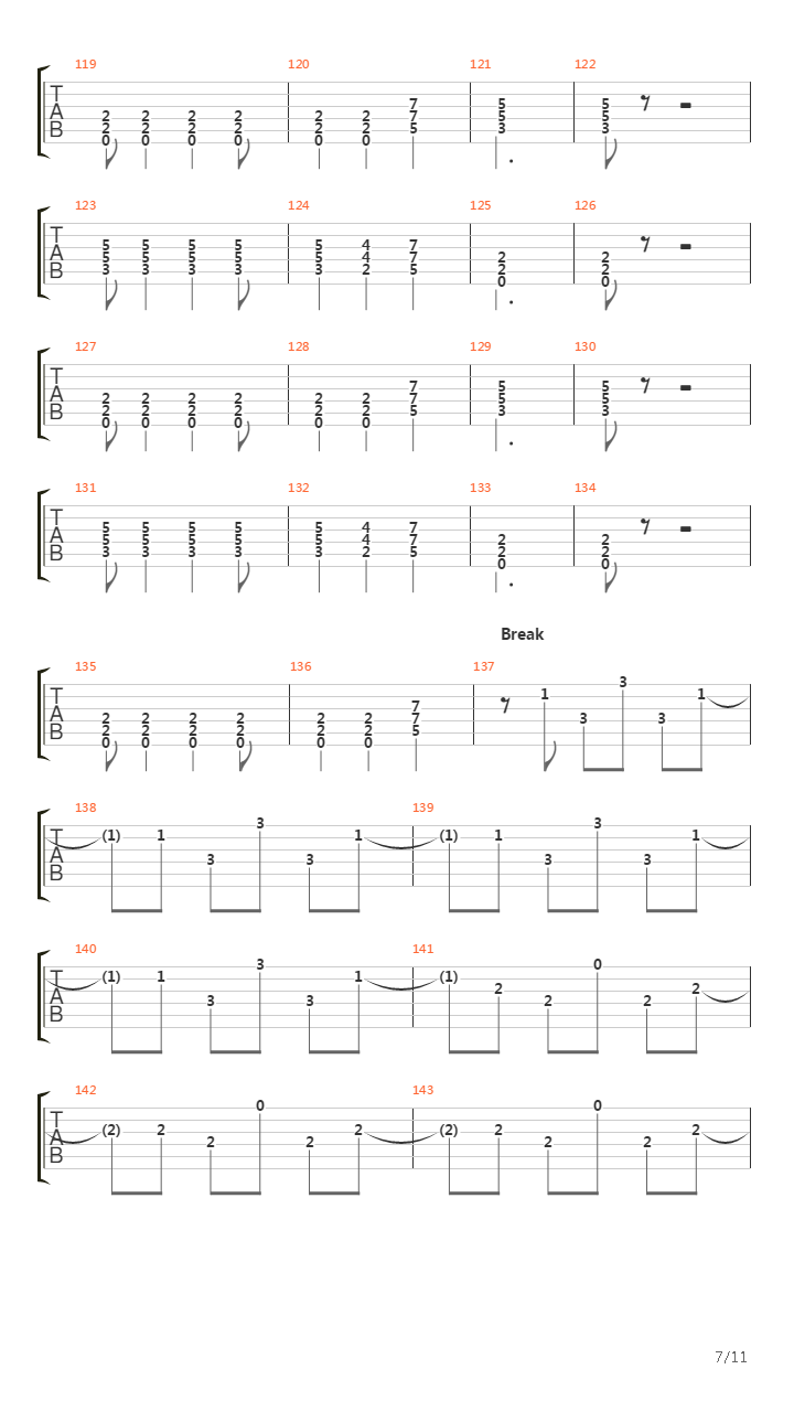 The Element Of One吉他谱