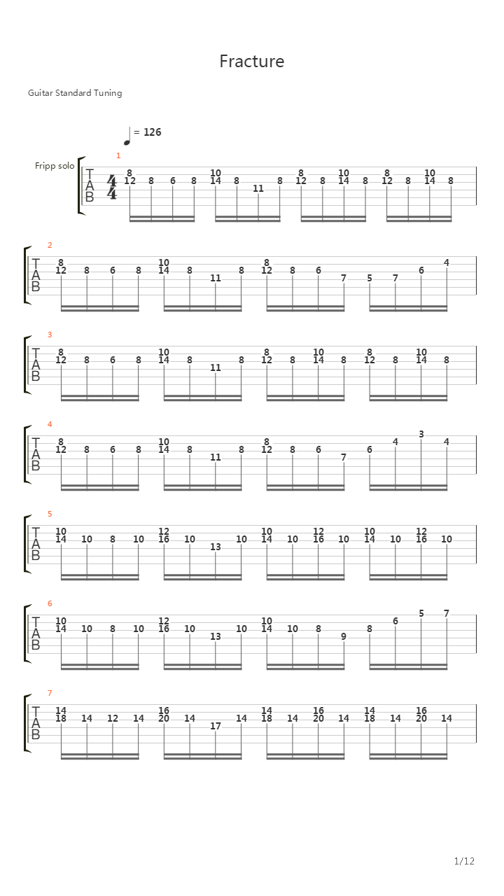 Fracture吉他谱