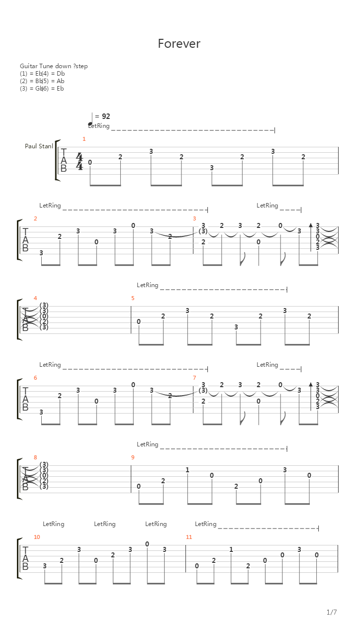 Forever吉他谱