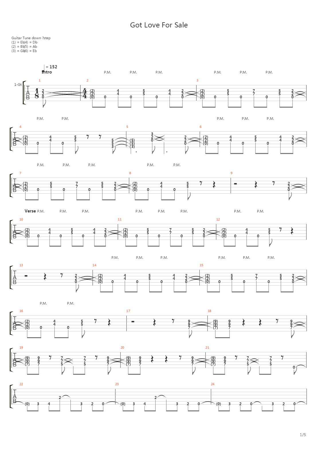 Got Love For Sale吉他谱