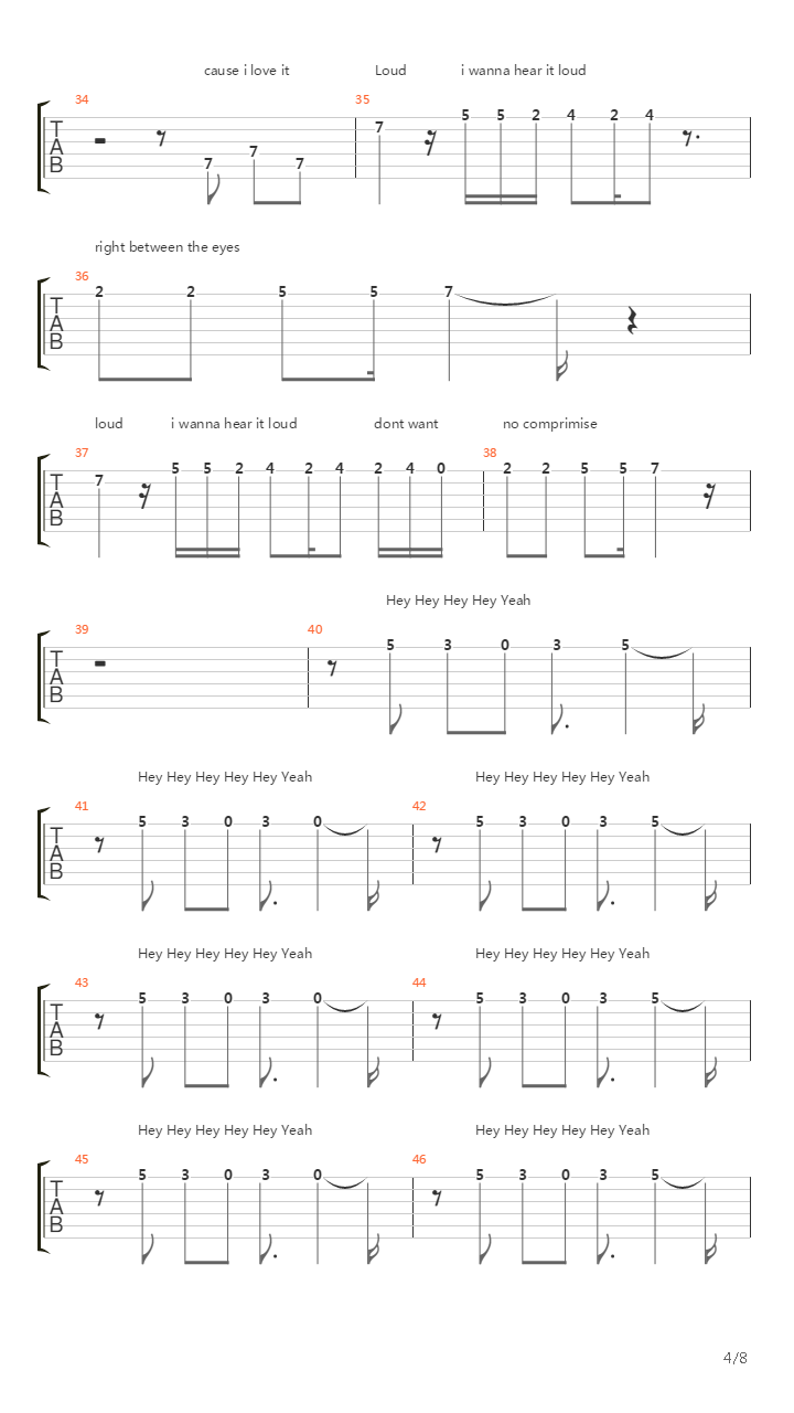 I love It Loud吉他谱