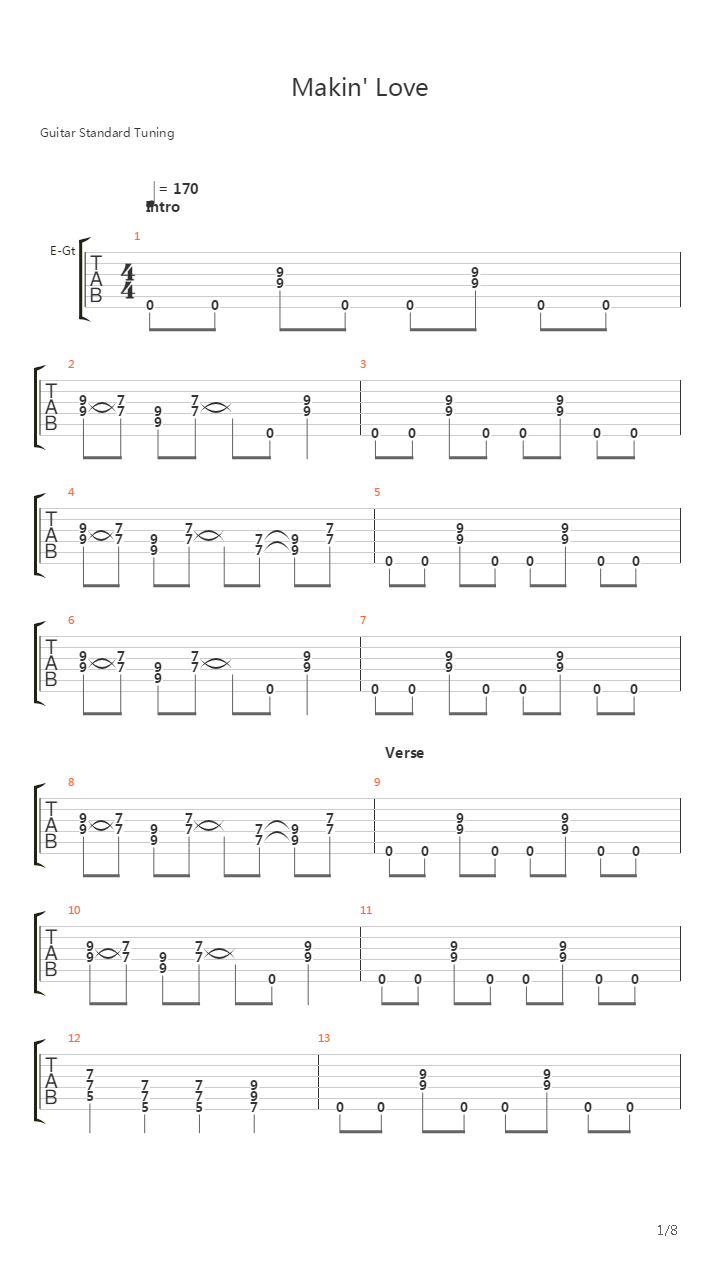 Makin Love吉他谱