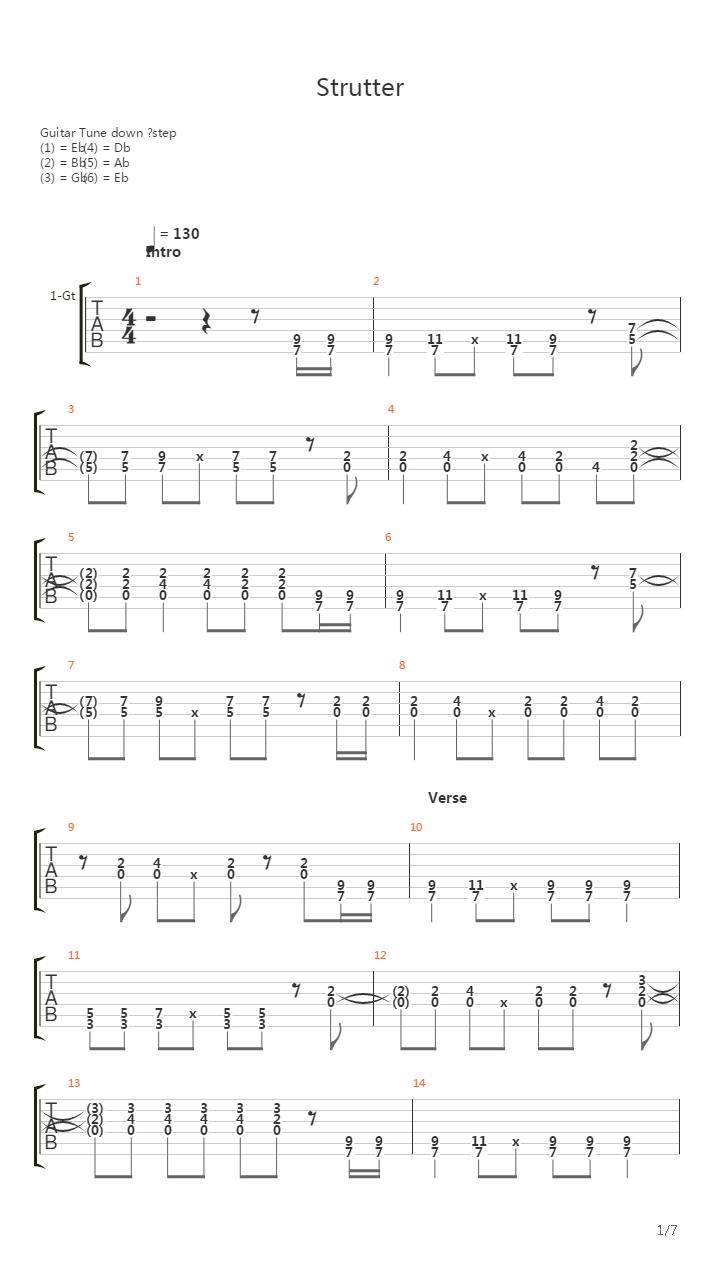 Strutter吉他谱