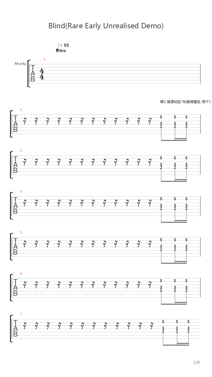 Blind吉他谱