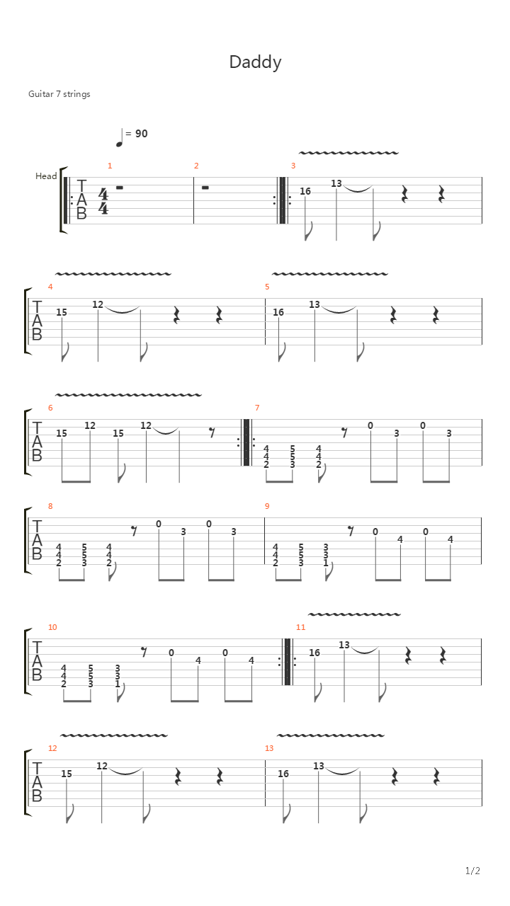 Daddy吉他谱
