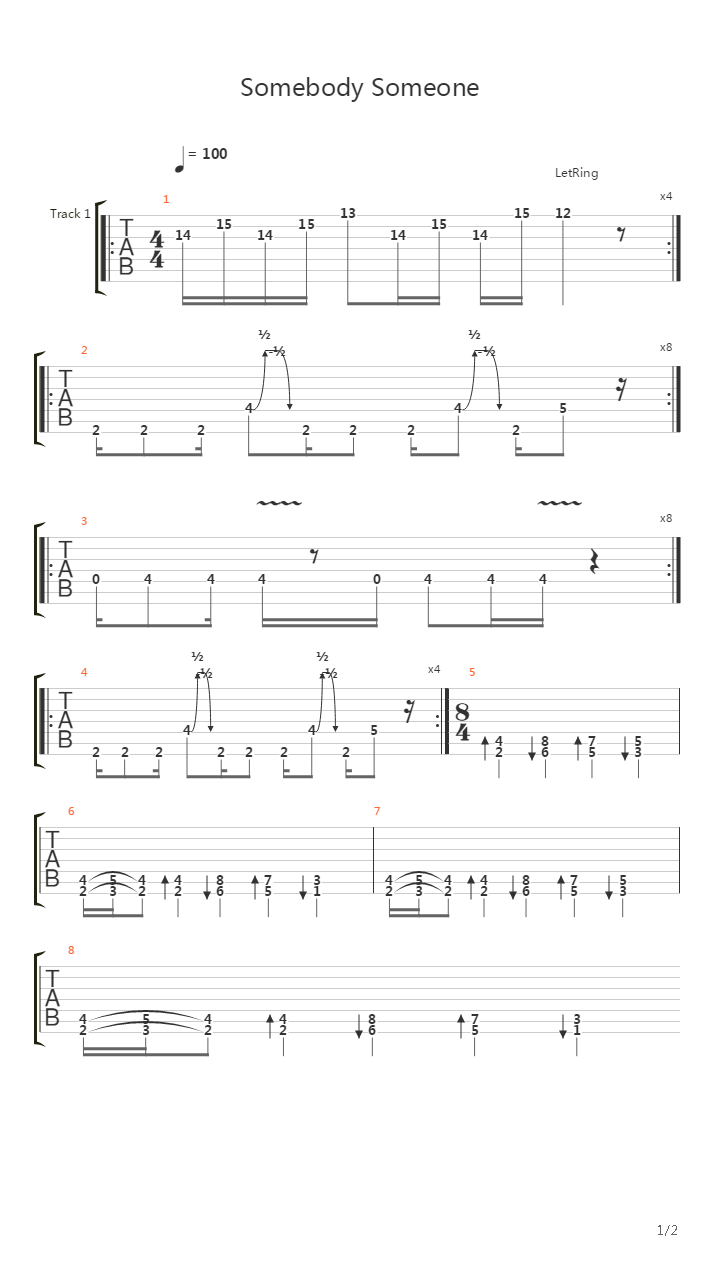 Somebody Someone吉他谱