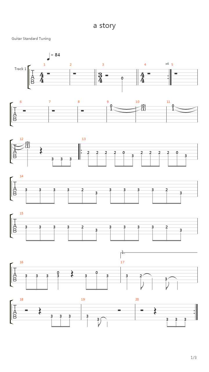 A Story吉他谱