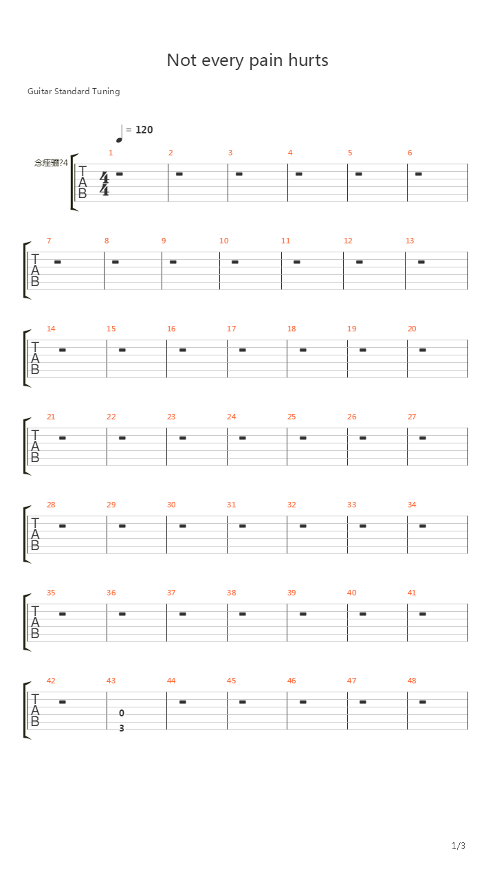 Not Every Pain Hurts吉他谱
