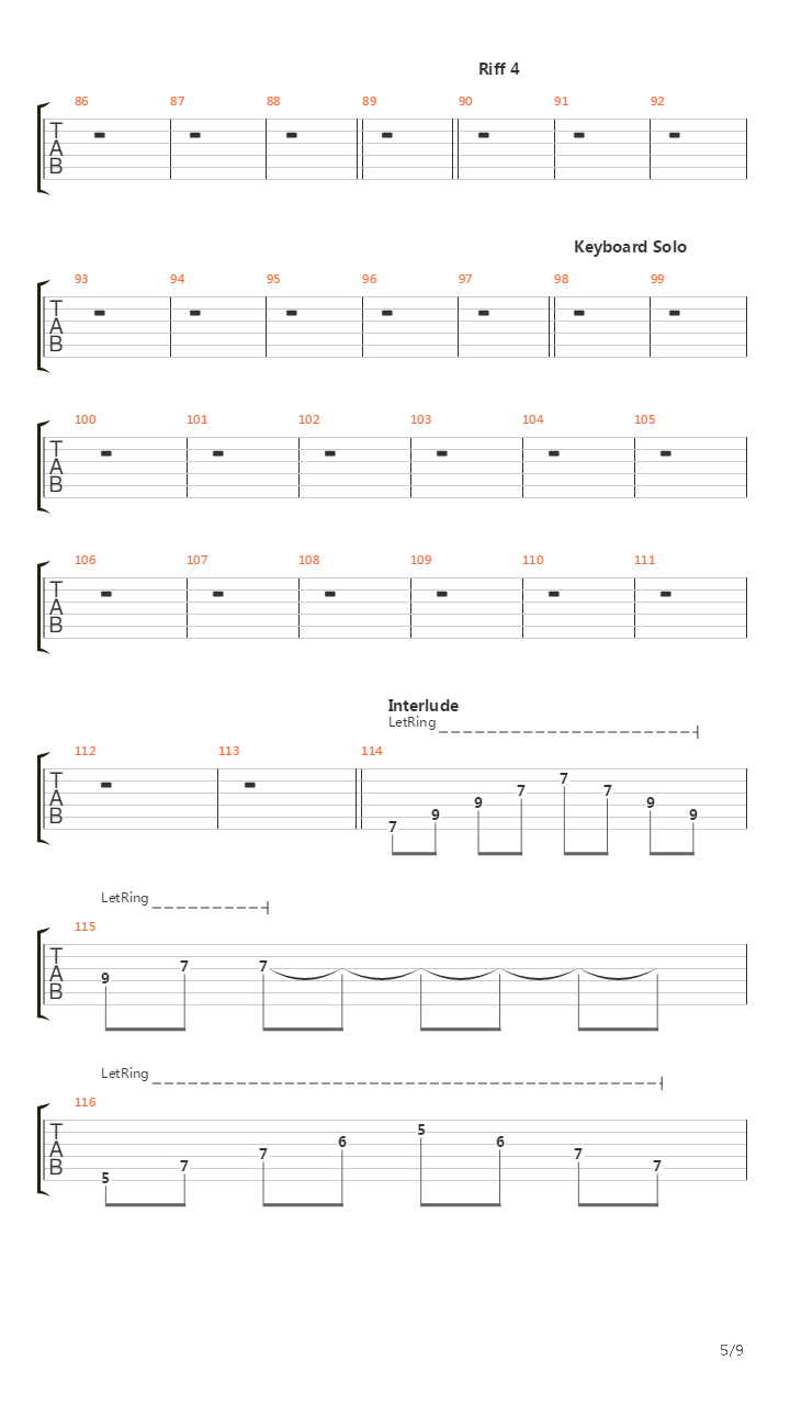 The Path Of The Gods吉他谱