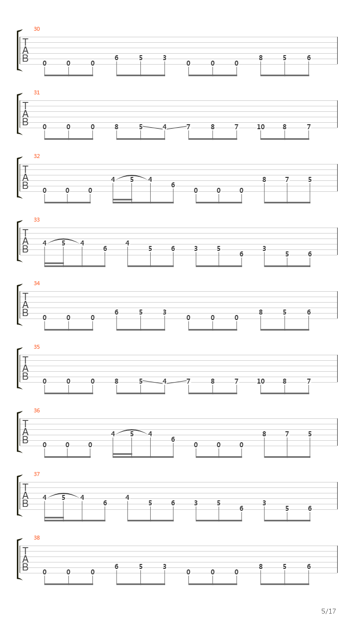 Laid To Rest吉他谱